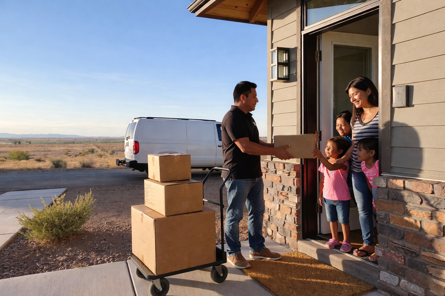 Family receiving rural meal support