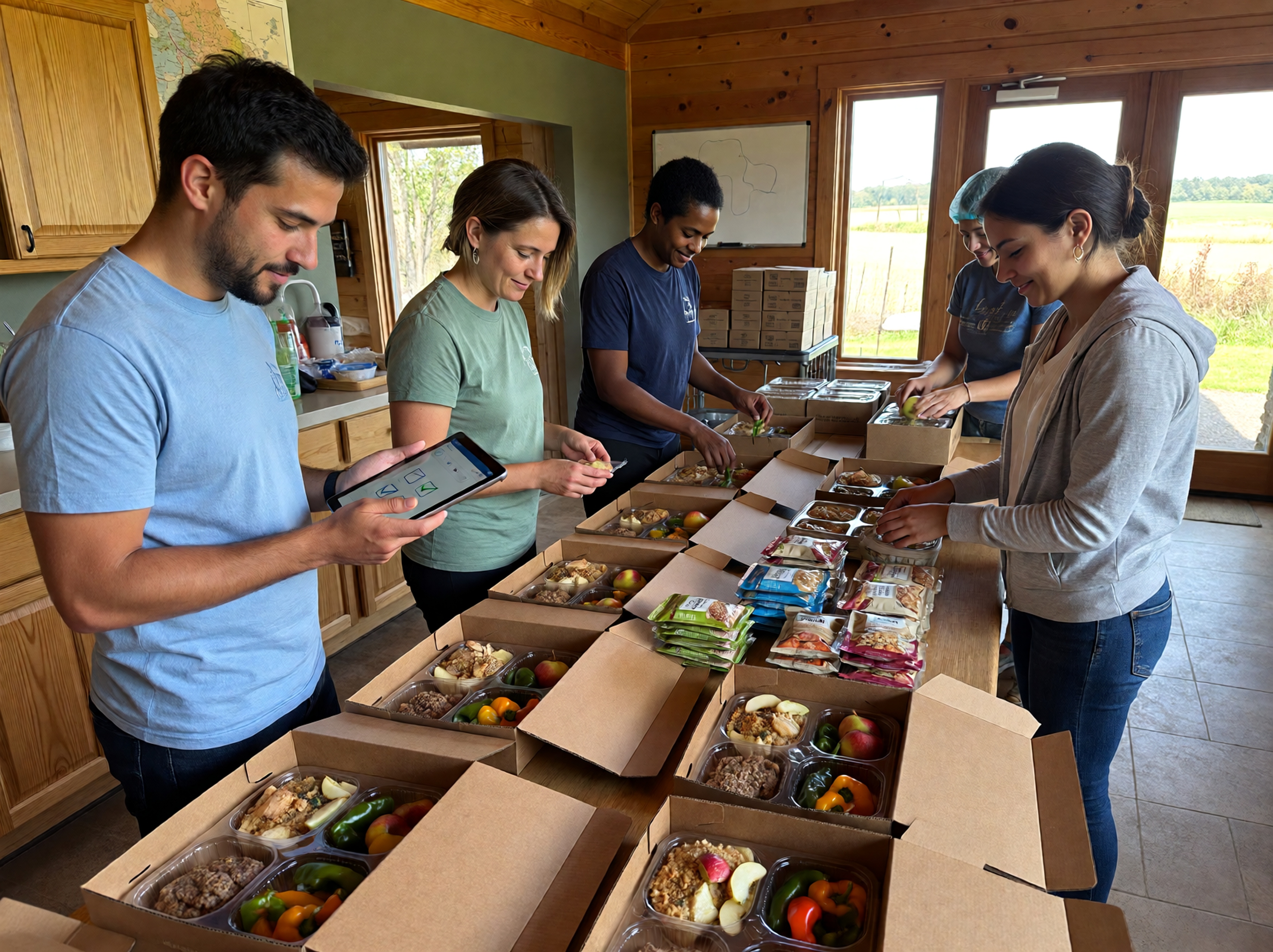 Rural family receiving summer meal support